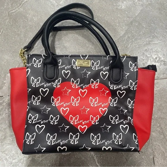 Betsey Johnson Bags Betsey Johnson Heart And Bow Pattern